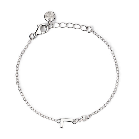 bracciale mabina junior in argento con iniziale l e diamante 533925l