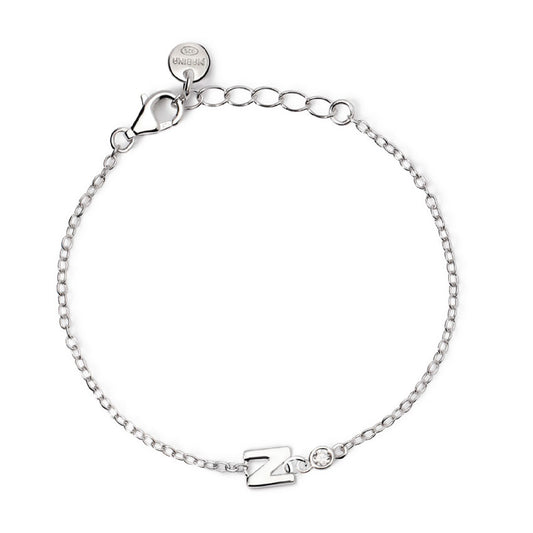 bracciale mabina junior in argento con iniziale n e diamante 533925n