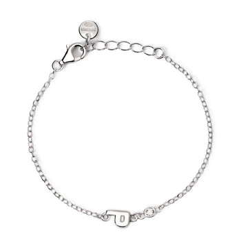 bracciale mabina junior in argento con iniziale p e diamante 533925p