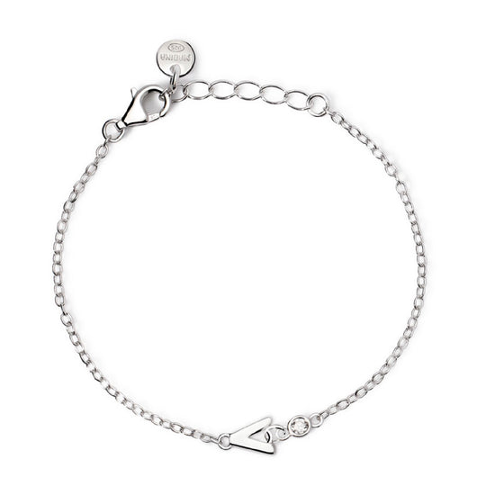 bracciale mabina junior in argento con iniziale v e diamante 533925v