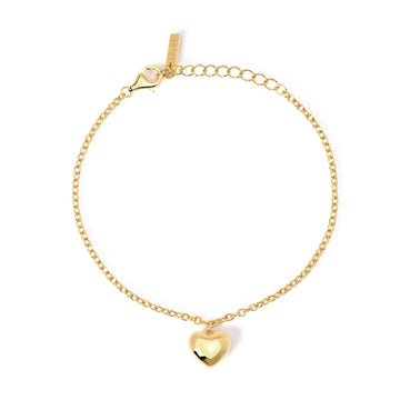 bracciale catena mabina in argento dorato con ciondolo cuore 533949