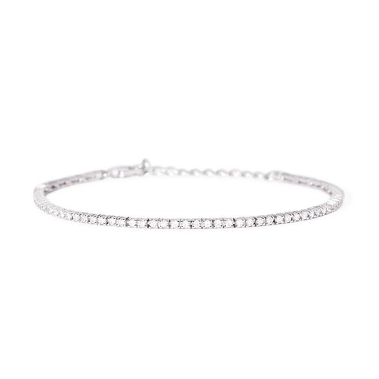 bracciale tennis mabina in argento rodiato con zirconi 1 5 mm 533952