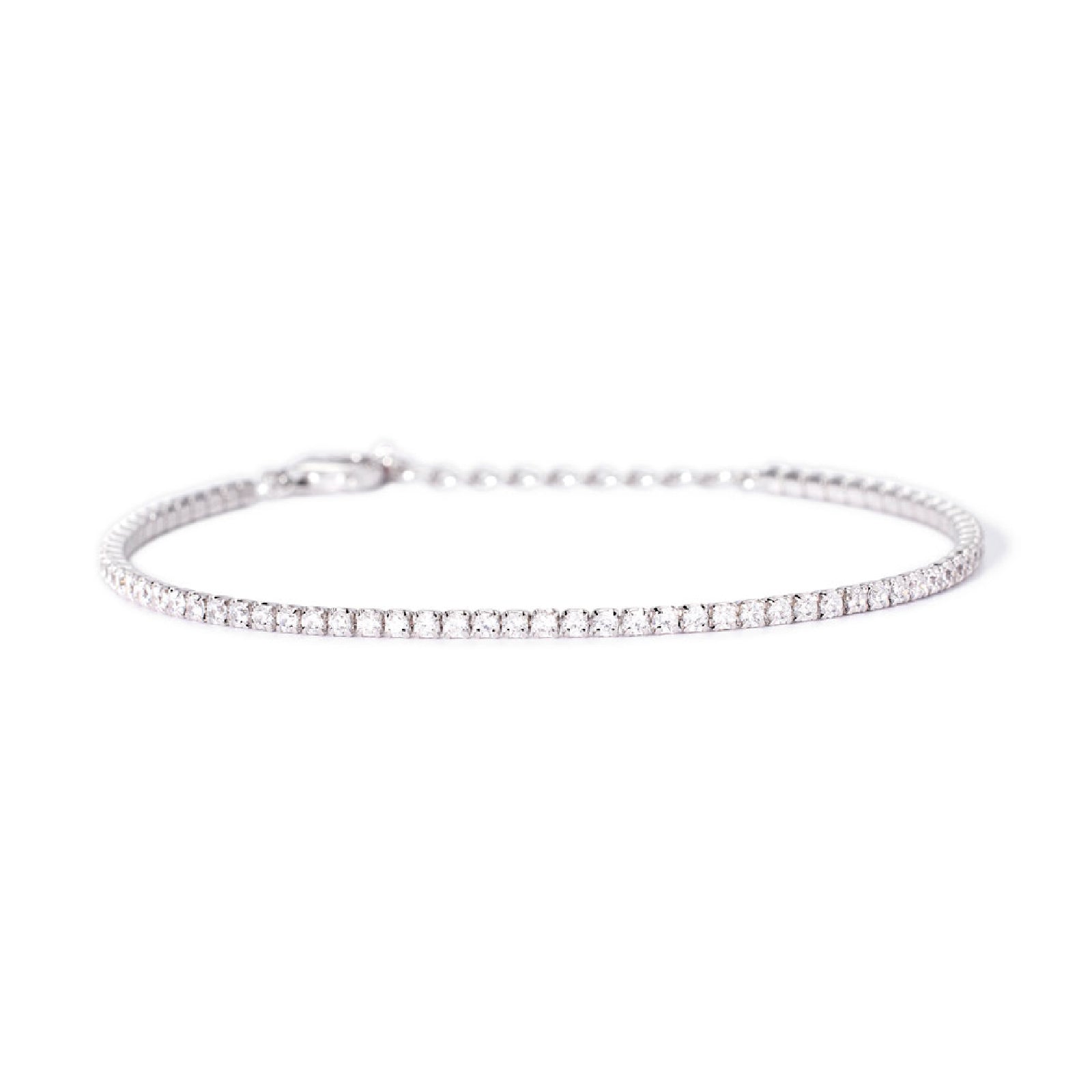 bracciale tennis mabina in argento rodiato con zirconi 1 75 mm 533957