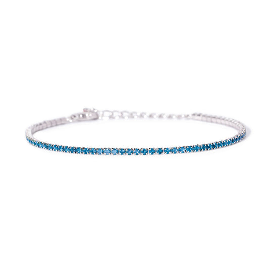 bracciale tennis mabina argento rodiato acquamarina 1 75 mm 533960