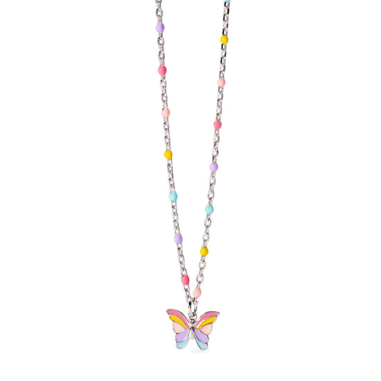 collana girocollo mabina junior in argento e farfalla colorata 553720