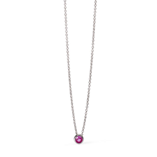 collana girocollo mabina junior in argento con corindone rosa 553722