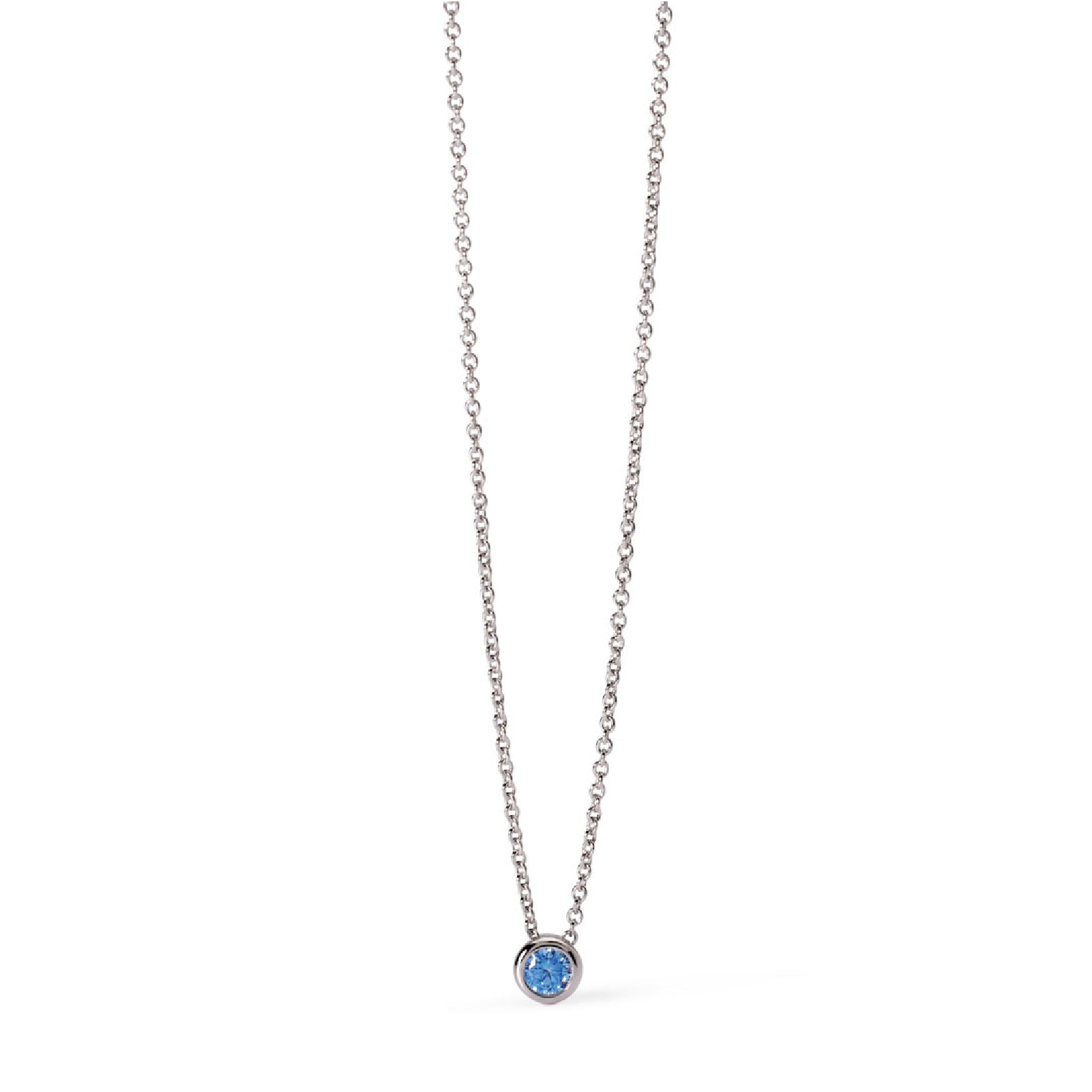 collana girocollo mabina junior in argento con corindone blu 553723