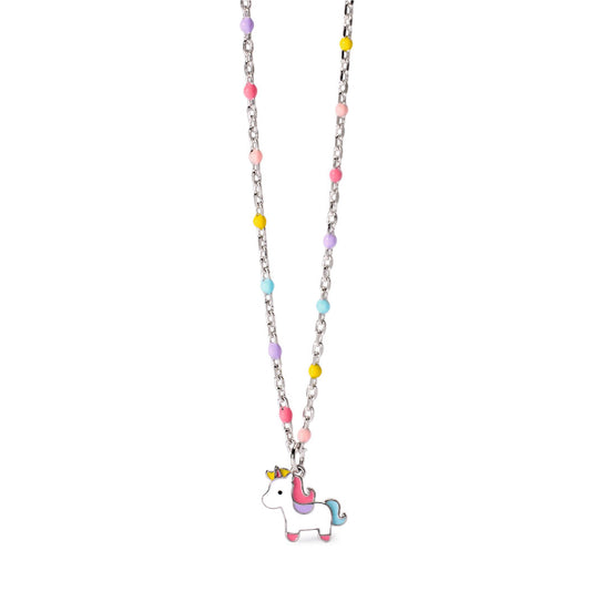 collana girocollo mabina junior con unicorno e smalto colorato 553726