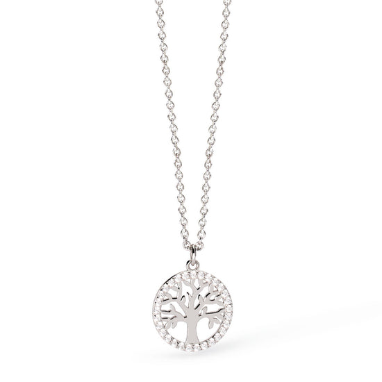 collana girocollo mabina in argento con albero della vita zirconi 553731