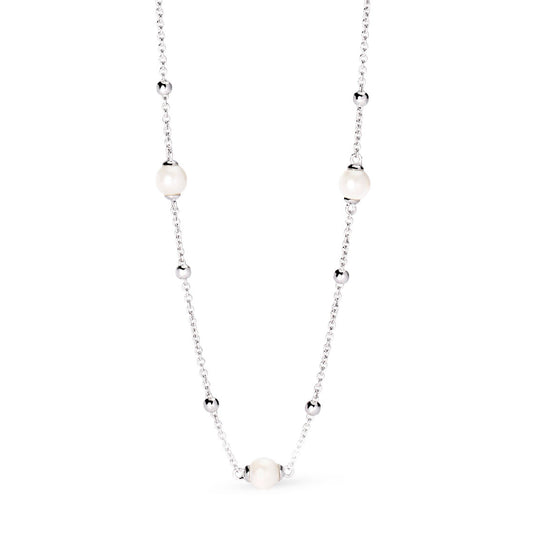 collana girocollo mabina in argento con perle conchiglia e sfere 553732