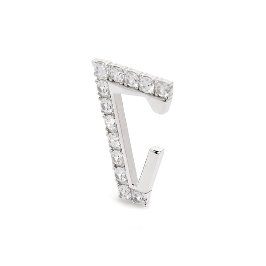 Orecchino donna earcuff Valentina Ferragni Nicky in argento a V con zirconi