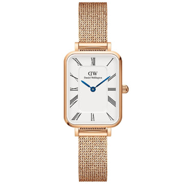 Orologio donna Daniel Wellington Petite acciaio rosé maglia Milano 20x26mm