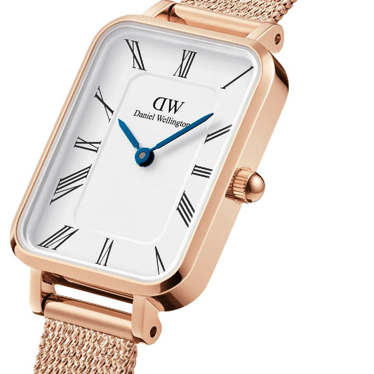 Orologio donna Daniel Wellington Petite acciaio rosé maglia Milano 20x26mm