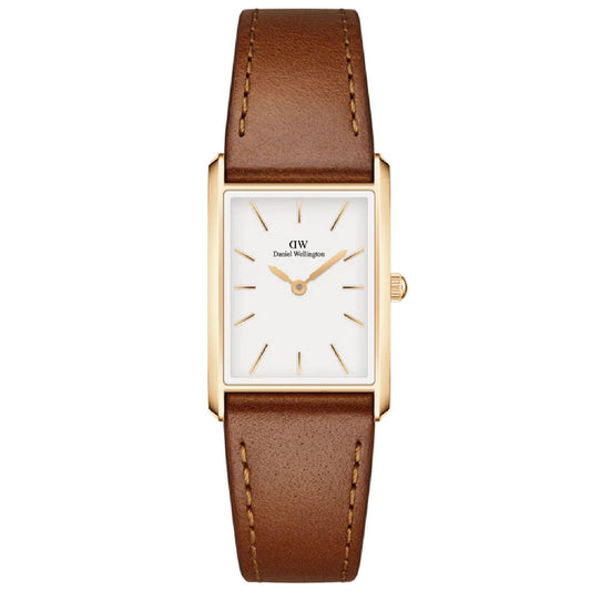 Orologio donna Daniel Wellington Bound Watch acciaio oro pelle marrone 32x22mm