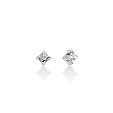 Orecchini donna Miluna Punto Luce in oro bianco con due diamanti naturali 0,12ct ERD1590-012G7-1