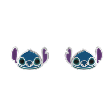 Orecchini a lobo Disney Stitch bambina in argento a forma di viso di Stitch ES00097SRHL-CS-1