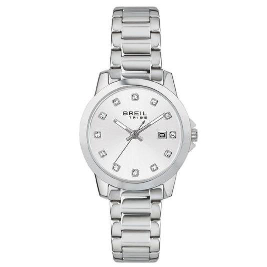 Orologio donna Breil Classic Elegance in acciaio, cristalli e quadrante argento 28 mm