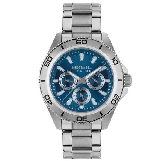 Orologio crono uomo Breil Challenge acciaio quadrante blu 42 mm