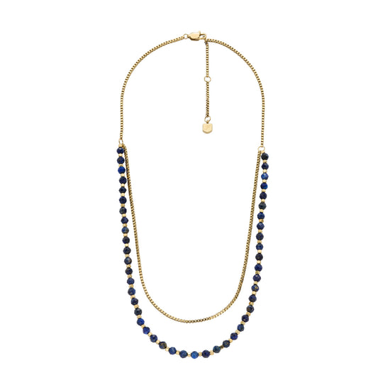 Collana multifilo Fossil in acciaio oro e blu da donna F.JA7247710