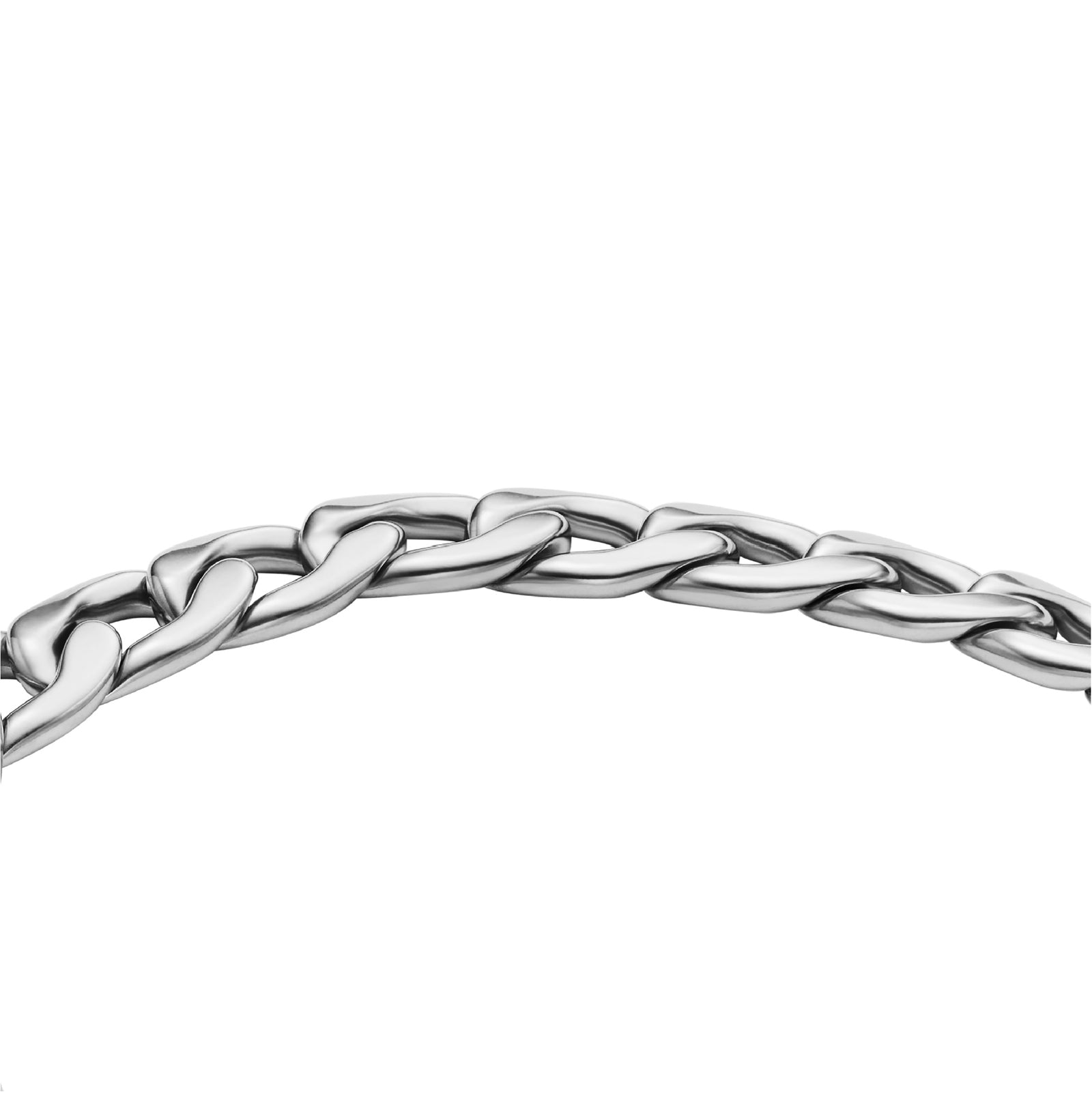 Bracciale a catena Fossil in acciaio inossidabile argento 21 cm