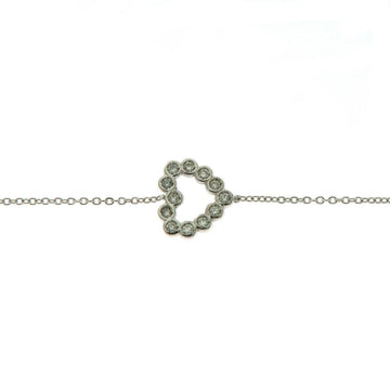 Bracciale donna Rose Gioielli in oro bianco con cuore di diamanti 0,06ct