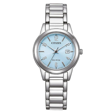 Orologio solo tempo donna Citizen Lady in acciaio con quadrante azzurro 29,4 mm FE1241-71L-1