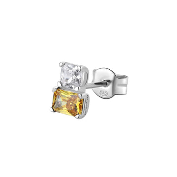 Orecchino a lobo Brosway Fancy donna in argento con zircone giallo e bianco