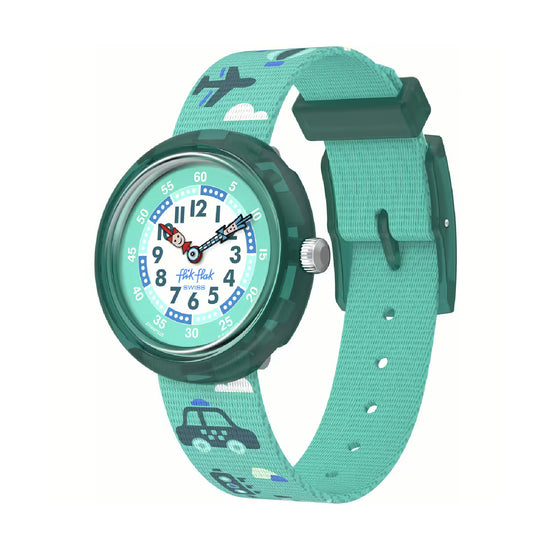 Orologio solo tempo Flik Flak color azzurro da bambino MISURA UNICA