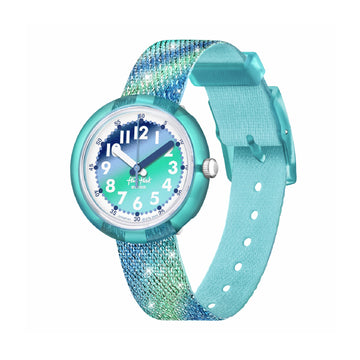 Orologio solo tempo Flik Flak in plastica color azzurro MISURA UNICA