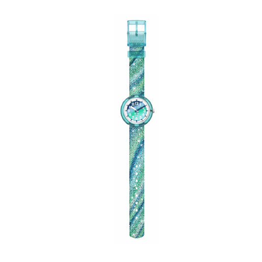 Orologio solo tempo Flik Flak in plastica color azzurro MISURA UNICA