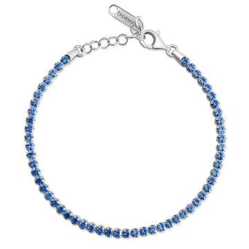 Bracciale tennis Brosway Francy donna in argento con zirconi sapphire