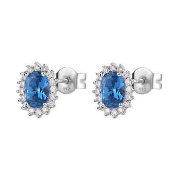 Orecchini lobo Brosway Fancy donna in argento con zirconi blu e bianchi