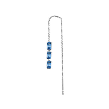 Orecchino saliscendi pendente Brosway Fancy donna in argento con zirconi blu