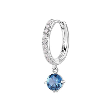 Orecchino donna Brosway Fancy in argento con zirconi bianchi e uno celeste