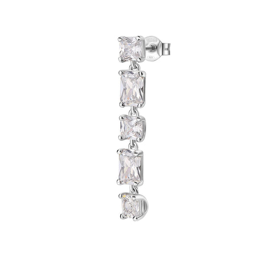 Orecchino pendente donna Brosway Fancy argento zirconi bianchi