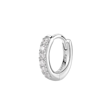 Orecchino cerchio donna Brosway Fancy in argento 12 mm con zirconi bianchi