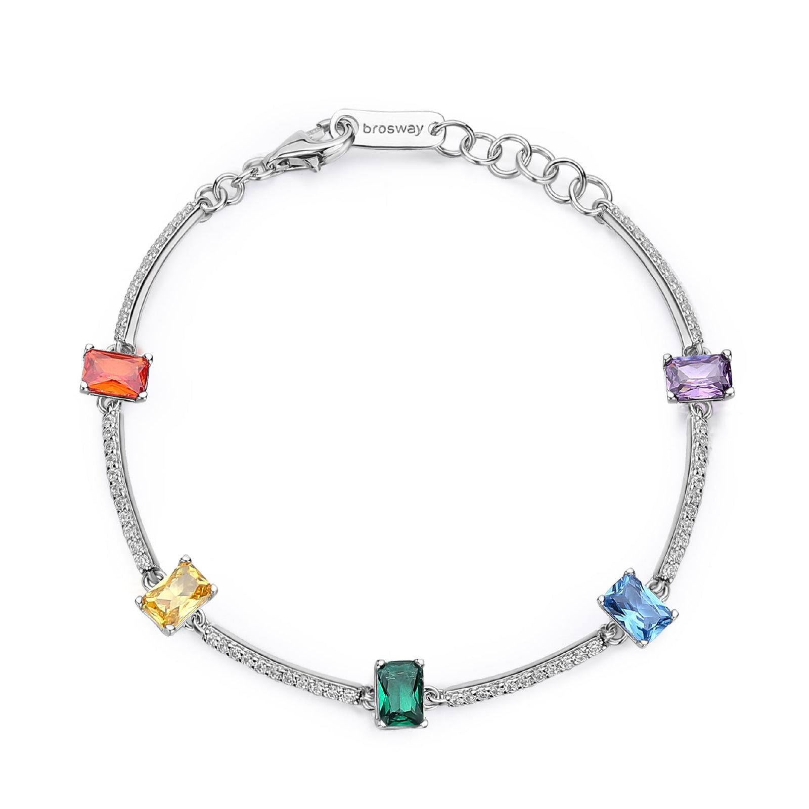 Bracciale semirigido Brosway Francy donna in argento con zirconi multicolor FJR05-1