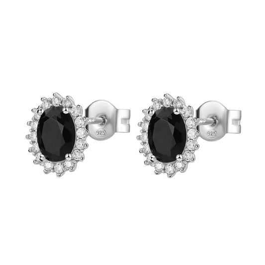 Orecchini lobo Brosway Fancy donna in argento con zirconi neri e bianchi