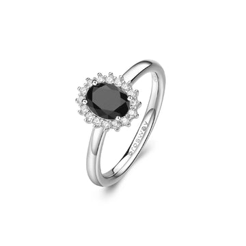 Anello donna Brosway Fancy in argento con zirconi bianchi e uno nero