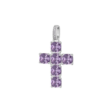 Charm croce donna Brosway Fancy in argento con zirconi viola FMP18-1