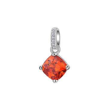 Charm donna Brosway Fancy in acciaio con zirconi bianchi e uno arancione