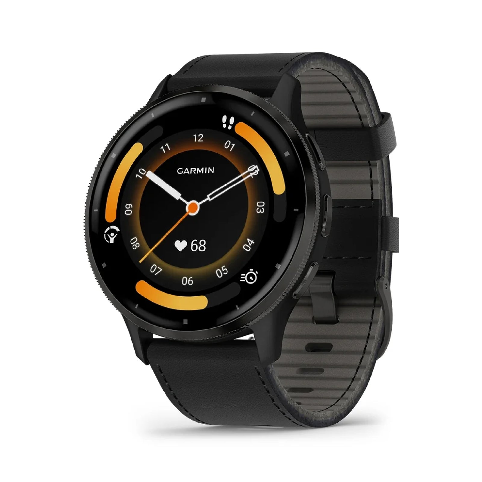 Smartwatch Garmin in acciaio e silicone color nero da uomo MISURA UNICA