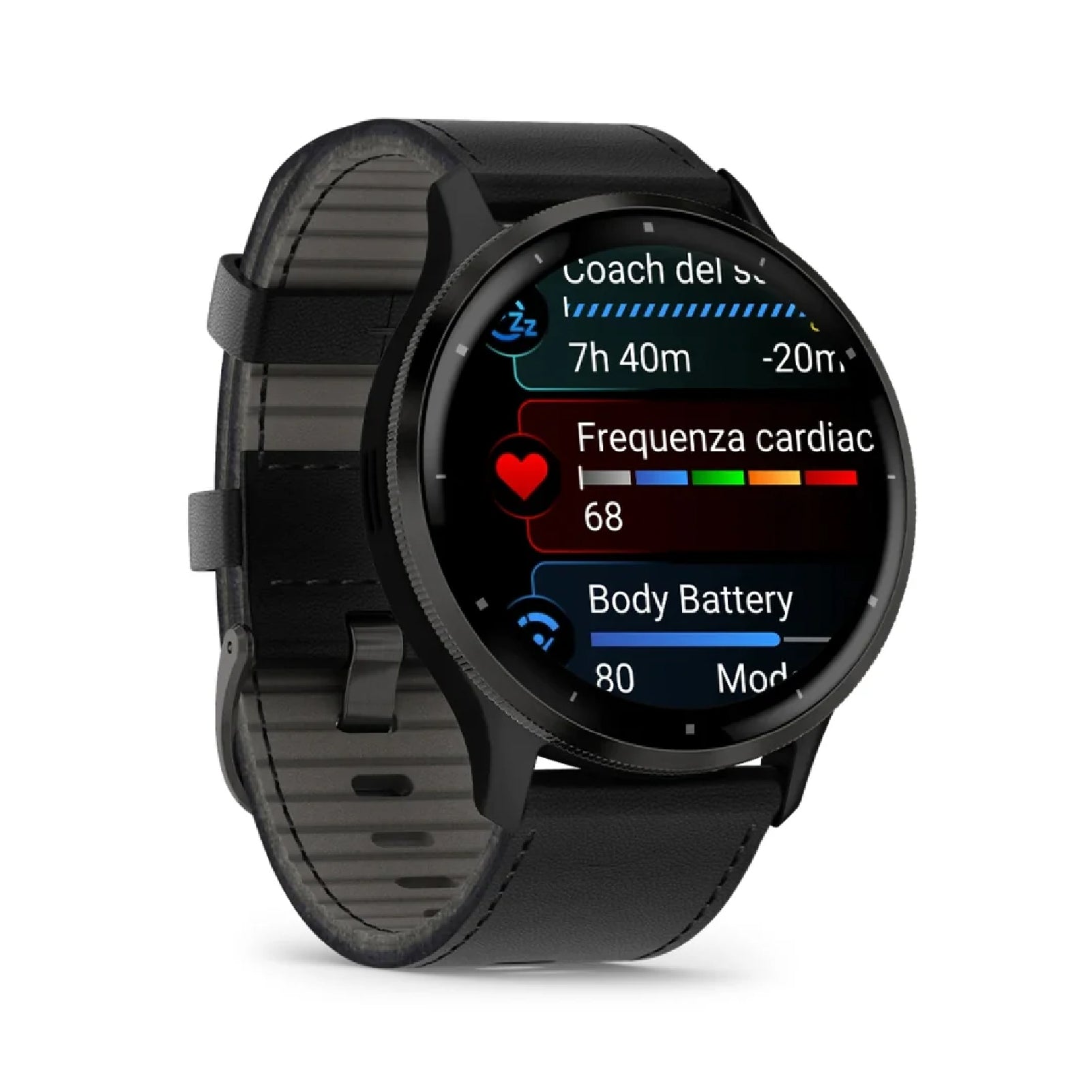 Smartwatch Garmin in acciaio e silicone color nero da uomo MISURA UNICA