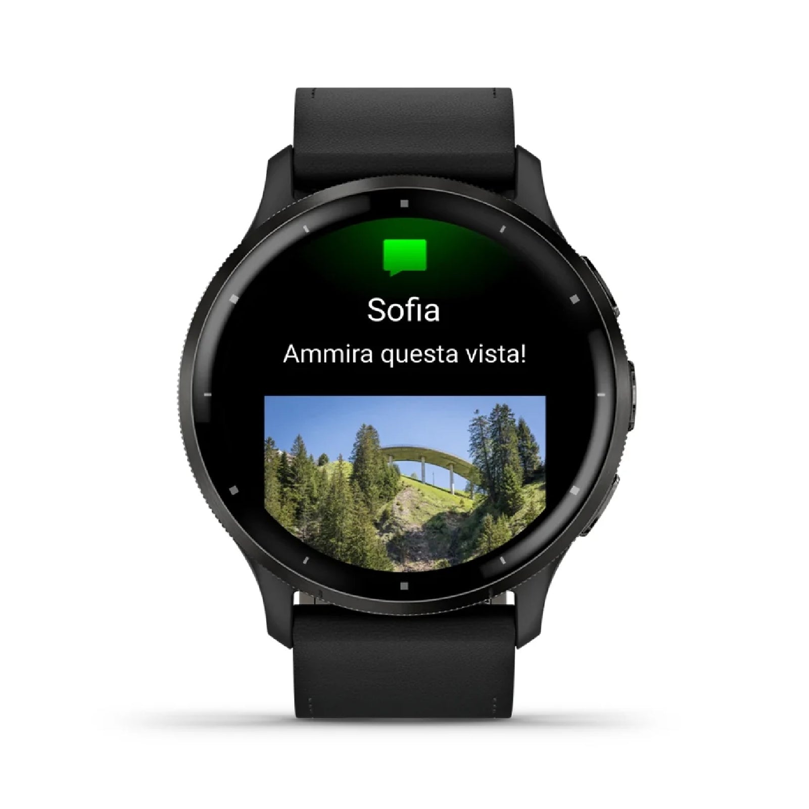 Smartwatch Garmin in acciaio e silicone color nero da uomo MISURA UNICA