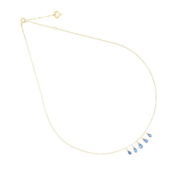 Collana donna Maman et Sophie Aurum oro giallo 5 gocce di zaffiro azzurro GCDRP5ZA-1