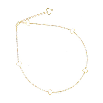 Collana donna Maman et Sophie Passpartout in argento oro con cuori