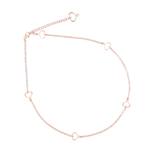 Collana donna Maman et Sophie Passpartout in argento rosé con cuori