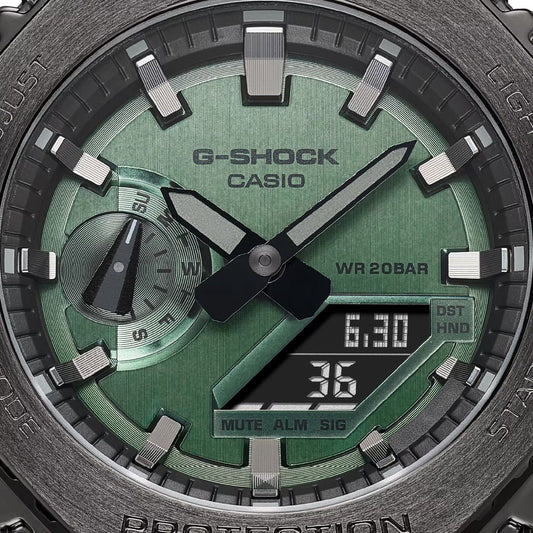 Orologio digitale analogico uomo Casio G-Shock resina verde 49x44mm