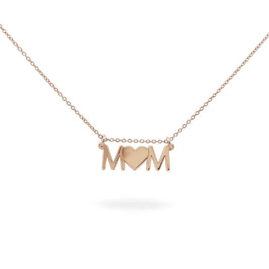 Collana donna Rue Des Mille Mum Selection in argento rosé con scritta mom