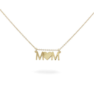 Collana donna Rue Des Mille Mum Selection in argento dorato con scritta mom